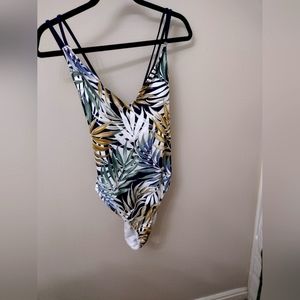 Hurley Tropical Print One Piece Swimsuit Size XL